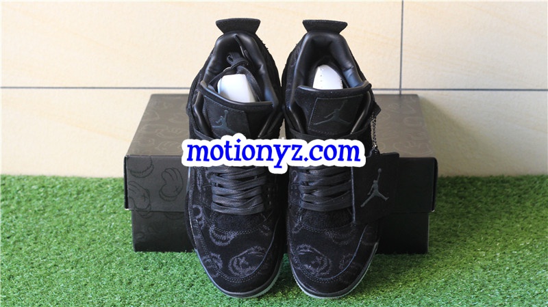 Authentic Kaws x Air Jordan 4 Cool Black